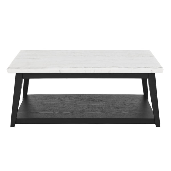 Steve Silver Furniture Vida VD300KWCAS Black White Marble Top Cocktail Tbl IMAGE 1