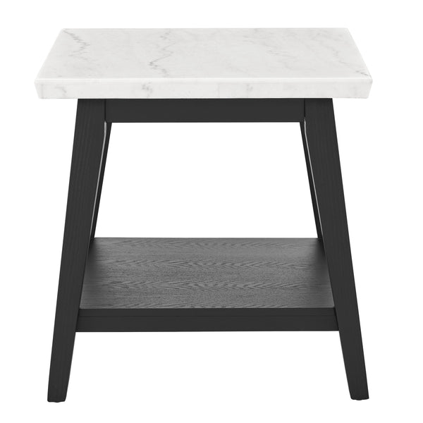 Steve Silver Furniture Vida VD300KWE Black White Marble Top End Table IMAGE 1