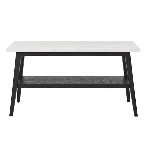 Steve Silver Furniture Vida VD300KWS Black White Marble Top Sofa Table IMAGE 1