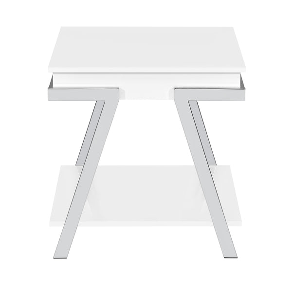 Steve Silver Furniture Zena ZN300WE White Square End Table IMAGE 1