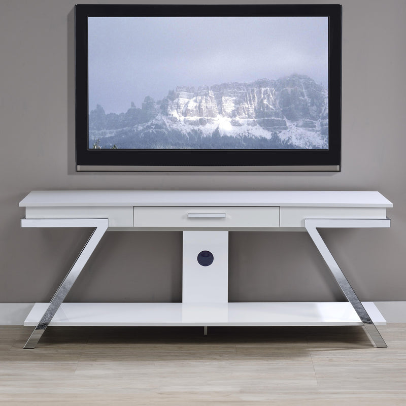 Steve Silver Furniture Zena ZN300WTV White TV Stand w/Drawer IMAGE 2