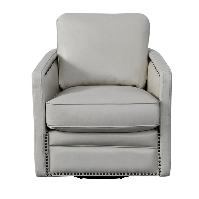 Leather Italia USA N2026 Atlas Chair - 360 Swivel 7066S Grey Leather IMAGE 1