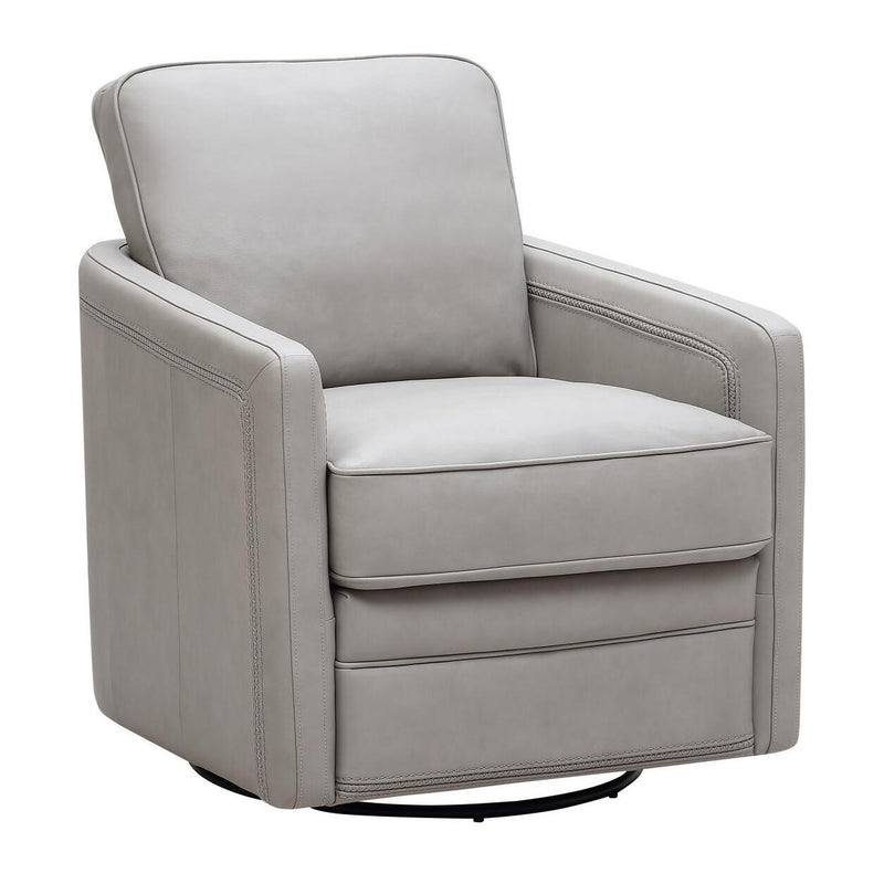 Leather Italia USA 6773 Turner Chair - 360 Swivel + Glider 1760S Stone IMAGE 2