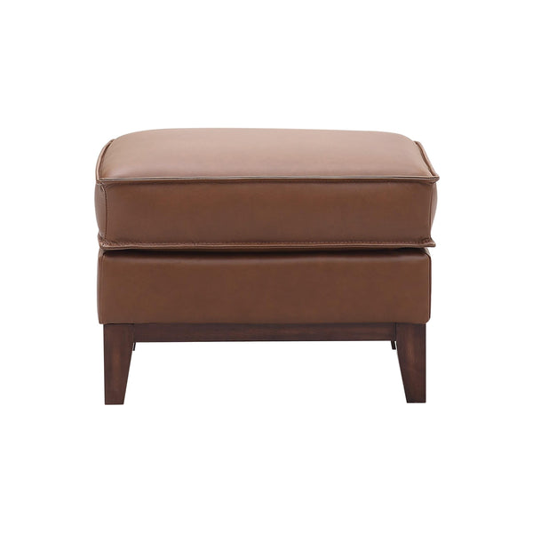 Leather Italia USA 6803 Weston Ottoman 1015S Highland Saddle Leather IMAGE 1