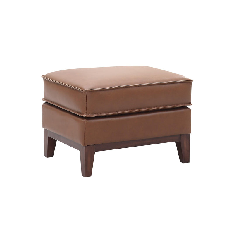 Leather Italia USA 6803 Weston Ottoman 1015S Highland Saddle Leather IMAGE 2