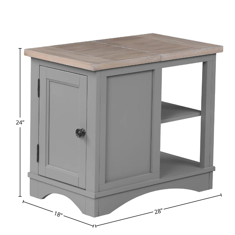 Parker House Furniture Americana Modern AME-3PC-01-06-DOV Dove Cocktail Table with 2 Chairside Tables IMAGE 8