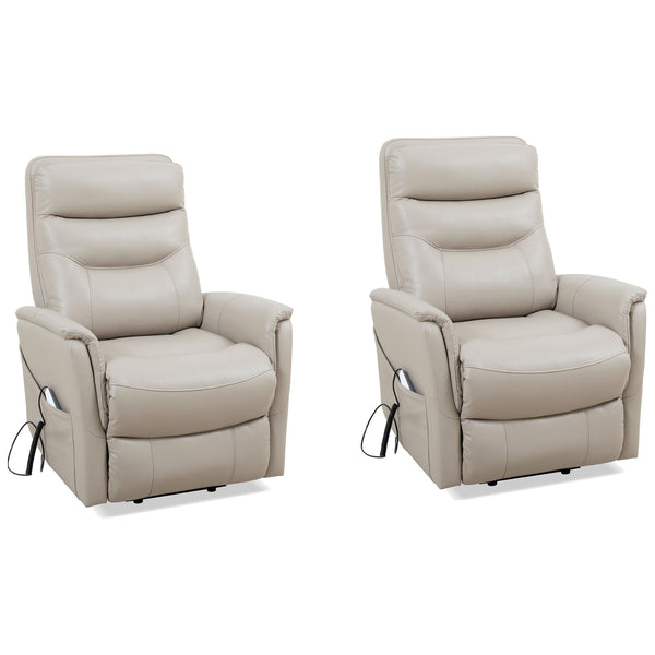 Parker Living Gemini MGEM#812LIFT-2-SFIV Softy Ivory Power Lift Recliner with Articulating Headrest Two Pack IMAGE 1